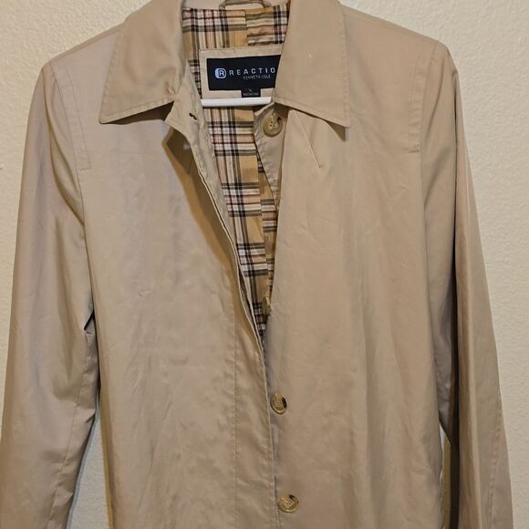 KENNETH COLE REACTION Women’s Tan Raincoat medium - Picture 4 of 9